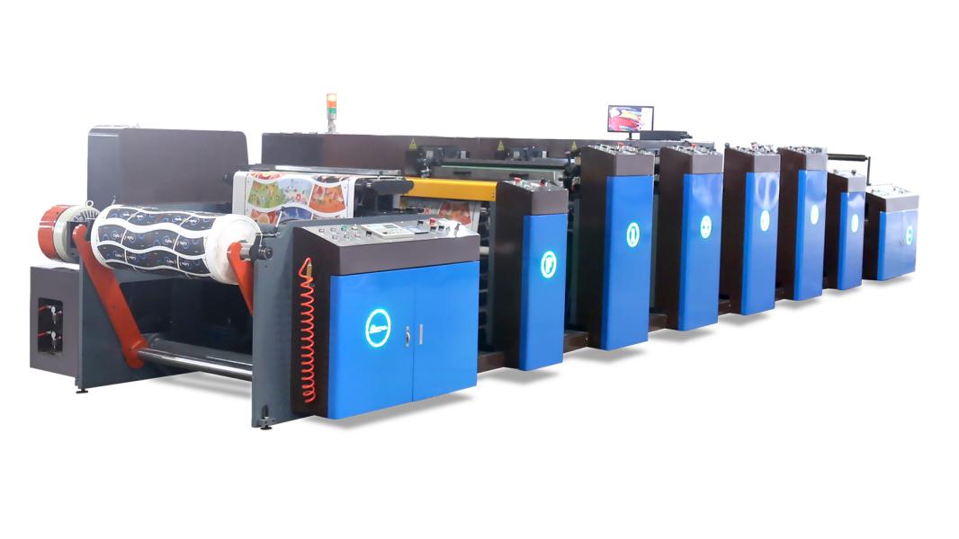 XHSeries 2/4/6 Color Kraft Thick Paper/Paper Cup/Bag/Corrugated Board Box Unit Type Flexographic Printing Machine